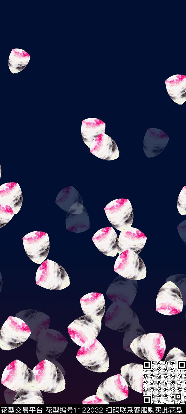 花卉肌理笔触数码印花华亿平台下载（图片编号: 1122032） - 瓦栏（Walan）