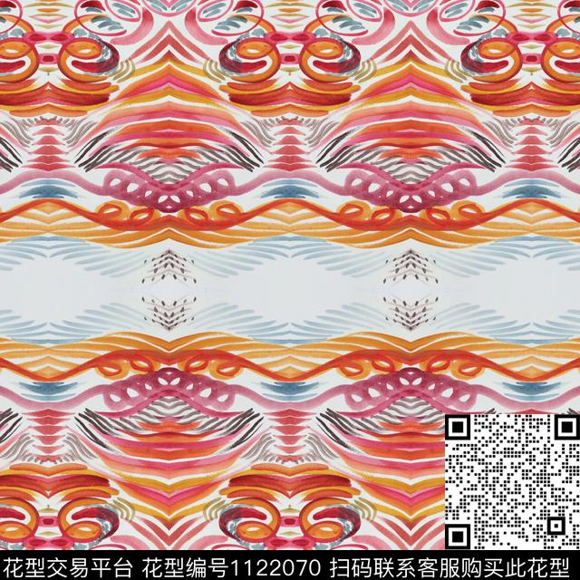 抽象数码华亿平台手绘数码印花华亿平台下载（图片编号: 1122070） - 瓦栏（Walan）