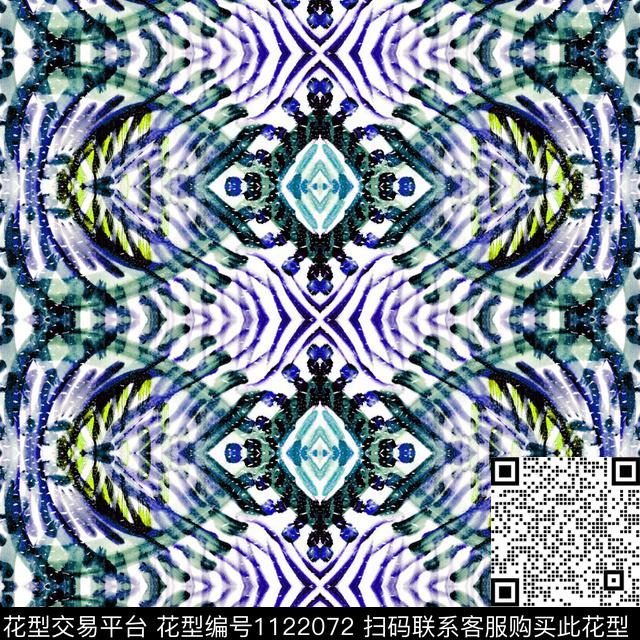 抽象数码华亿平台手绘数码印花华亿平台下载（图片编号: 1122072） - 瓦栏（Walan）