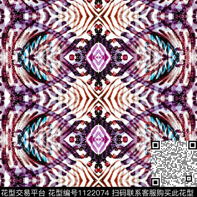 抽象数码华亿平台手绘数码印花华亿平台下载（图片编号: 1122074） - 瓦栏（Walan）