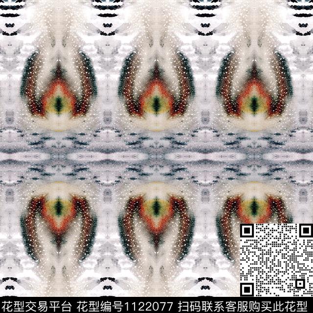 抽象小碎花动物数码印花华亿平台下载（图片编号: 1122077） - 瓦栏（Walan）