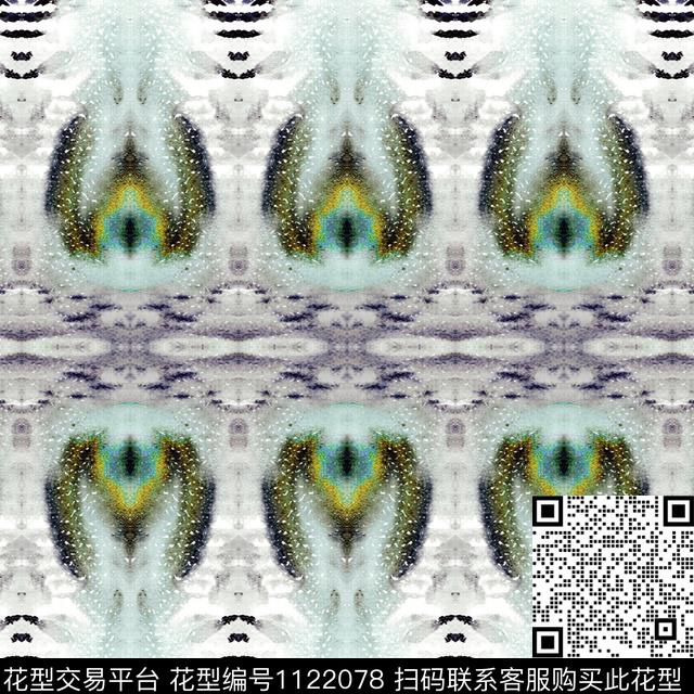 抽象小碎花动物数码印花华亿平台下载（图片编号: 1122078） - 瓦栏（Walan）