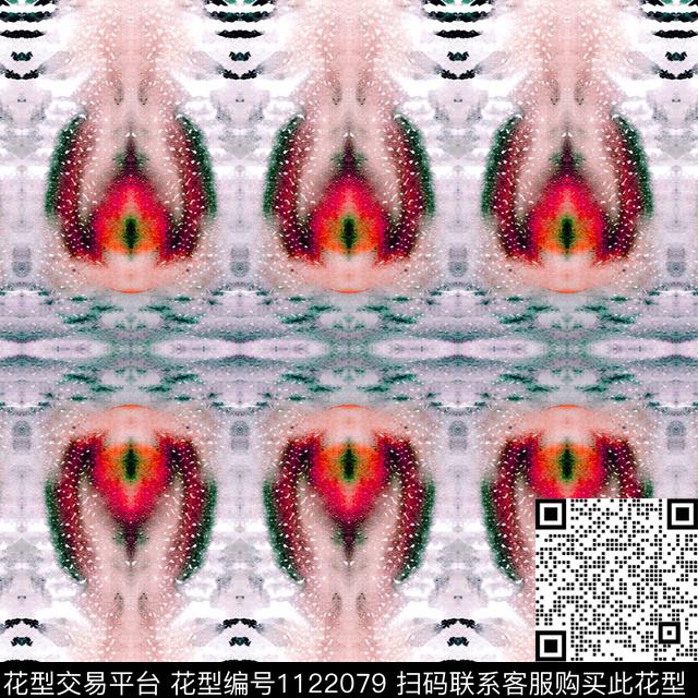 抽象小碎花动物数码印花华亿平台下载（图片编号: 1122079） - 瓦栏（Walan）