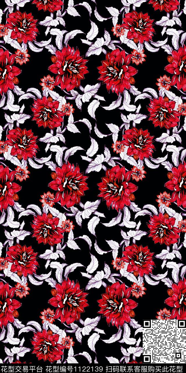数码华亿平台花卉小碎花数码印花华亿平台下载（图片编号: 1122139） - 瓦栏（Walan）