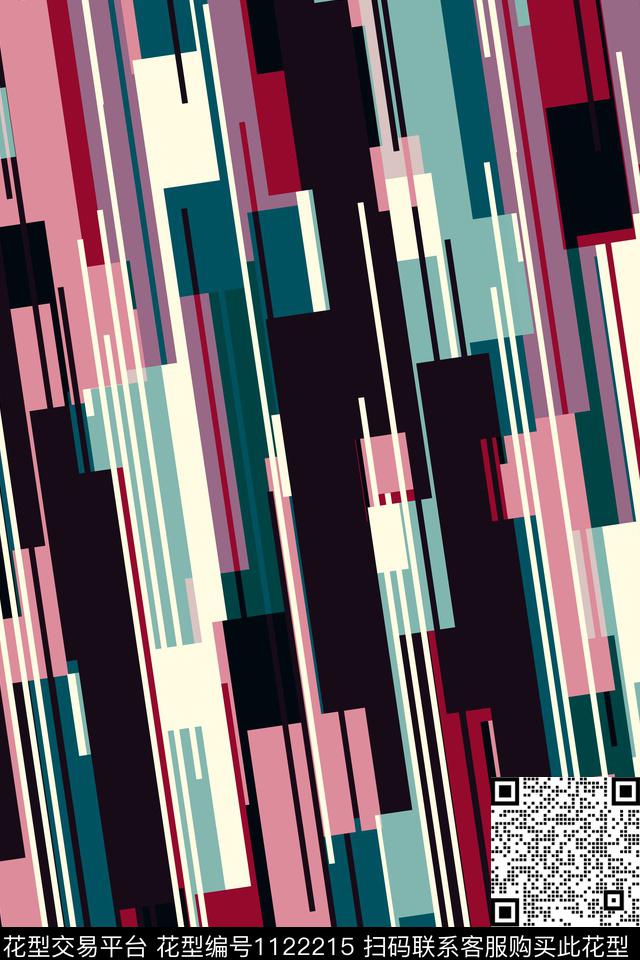 格子条格抽象传统印花华亿平台下载（图片编号: 1122215） - 瓦栏（Walan）