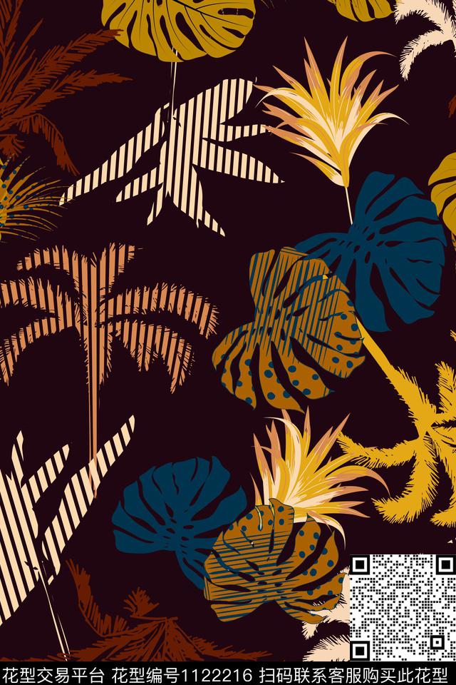 花卉动物大牌风数码印花华亿平台下载（图片编号: 1122216） - 瓦栏（Walan）