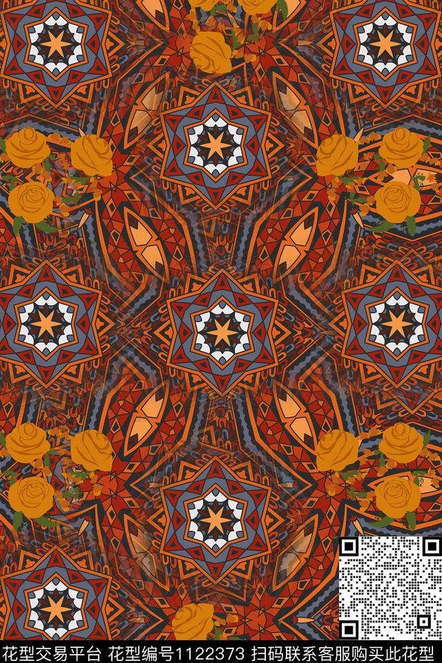 数码华亿平台民族风数码印花华亿平台下载（图片编号: 1122373） - 瓦栏（Walan）