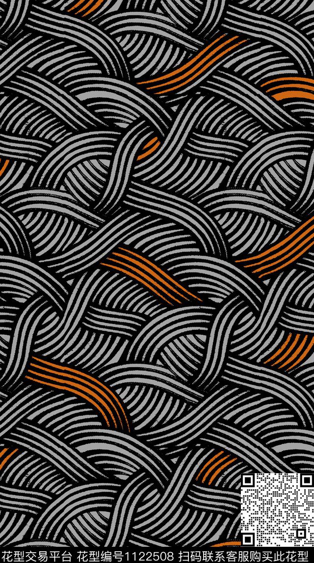 时尚针织感线条数码印花华亿平台下载（图片编号: 1122508） - 瓦栏（Walan）
