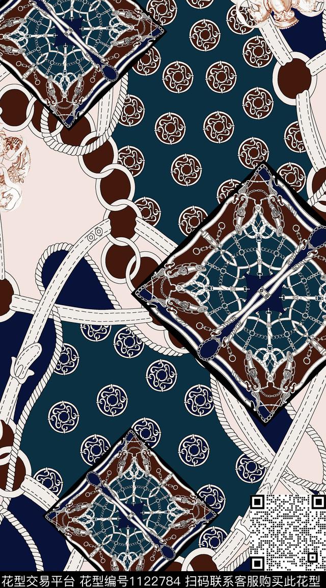 佩斯利抽象民族风数码印花华亿平台下载（图片编号: 1122784） - 瓦栏（Walan）