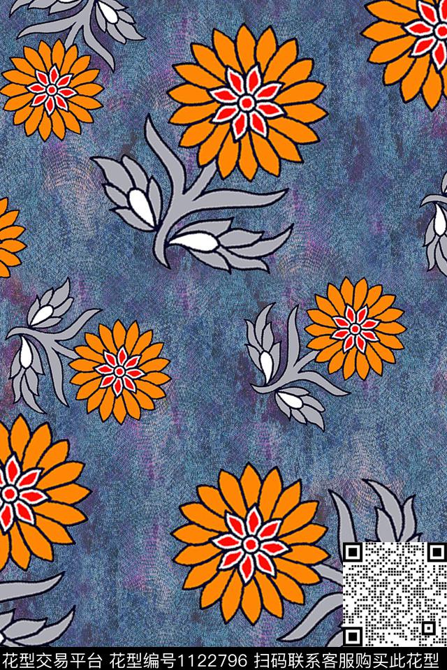 花卉简约小碎花数码印花华亿平台下载（图片编号: 1122796） - 瓦栏（Walan）