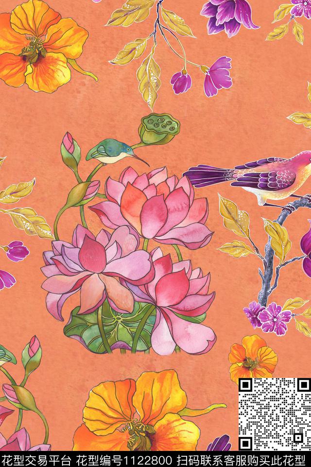 复古中国风创新数码印花华亿平台下载（图片编号: 1122800） - 瓦栏（Walan）