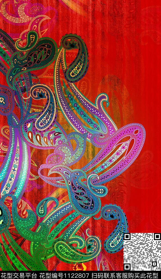 波西米亚民族风数码华亿平台数码印花华亿平台下载（图片编号: 1122807） - 瓦栏（Walan）