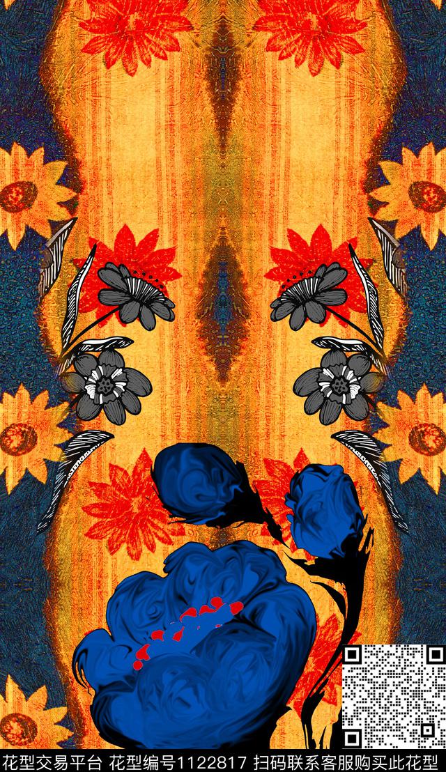 波西米亚民族风数码华亿平台数码印花华亿平台下载（图片编号: 1122817） - 瓦栏（Walan）