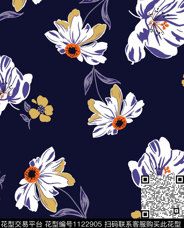 花卉数码华亿平台时尚华亿平台传统印花华亿平台下载（图片编号: 1122905） - 瓦栏（Walan）