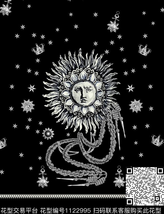 抽象几何男装数码印花华亿平台下载（图片编号: 1122995） - 瓦栏（Walan）