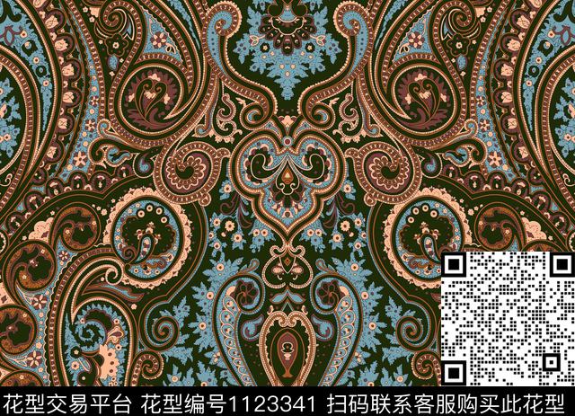 时尚女装佩斯利传统印花华亿平台下载（图片编号: 1123341） - 瓦栏（Walan）