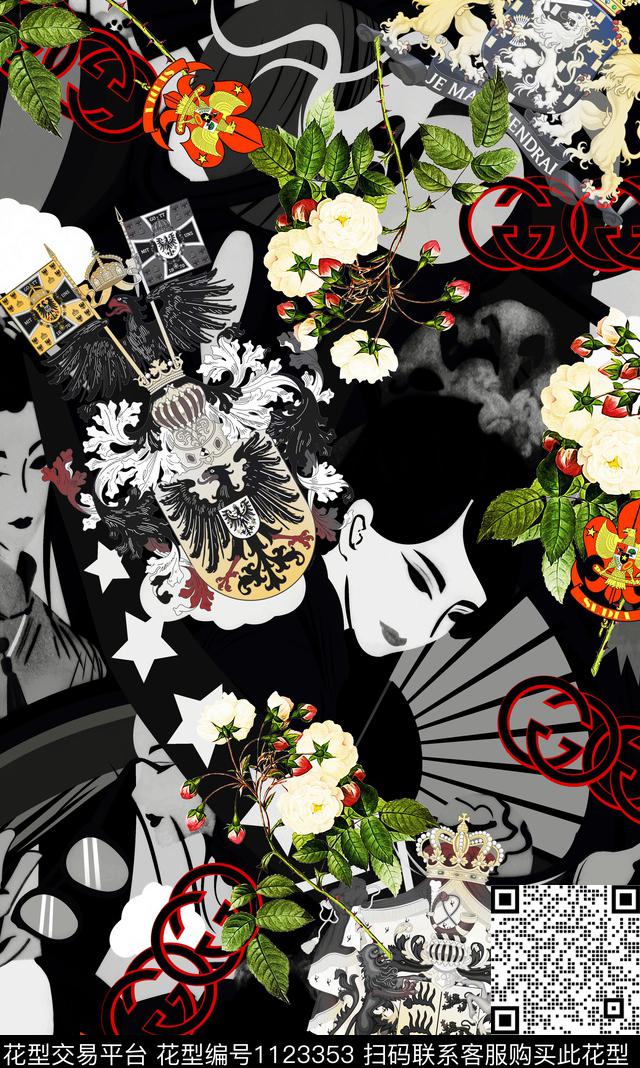 数码华亿平台花卉男装数码印花华亿平台下载（图片编号: 1123353） - 瓦栏（Walan）