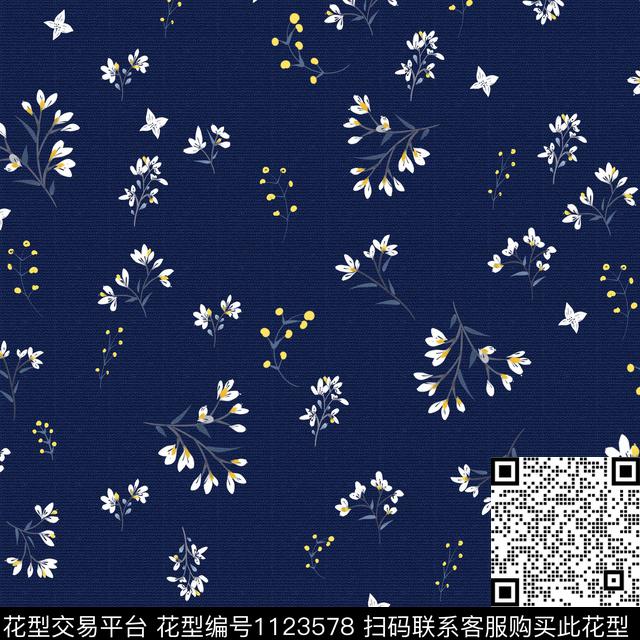 手绘花卉黑底花卉数码华亿平台数码印花华亿平台下载（图片编号: 1123578） - 瓦栏（Walan）