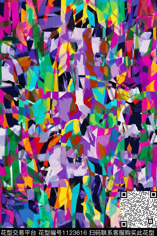 抽象数码华亿平台格子数码印花华亿平台下载（图片编号: 1123616） - 瓦栏（Walan）