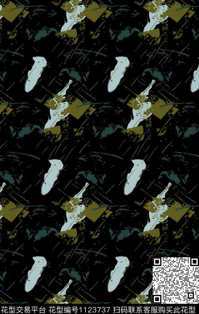 抽象潮牌大牌风传统印花华亿平台下载（图片编号: 1123737） - 瓦栏（Walan）