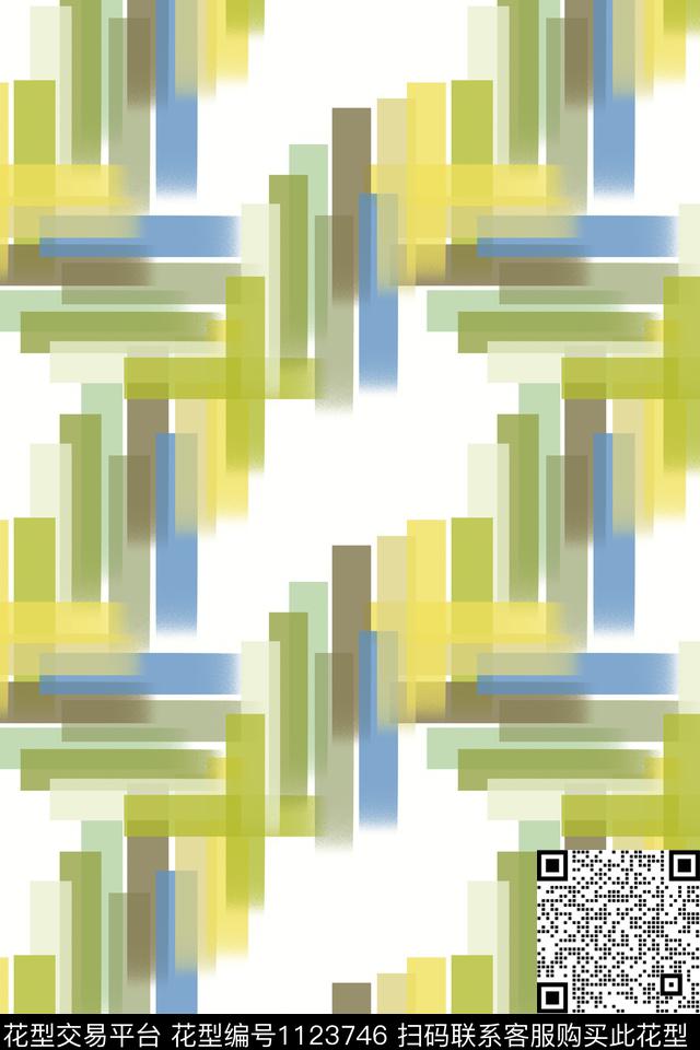 几何精致几何手绘线条笔触数码印花华亿平台下载（图片编号: 1123746） - 瓦栏（Walan）