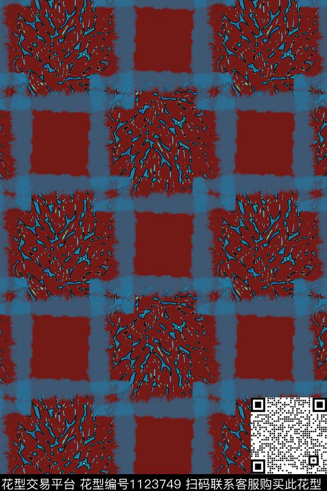 格子图案格子混搭抽象传统印花华亿平台下载（图片编号: 1123749） - 瓦栏（Walan）