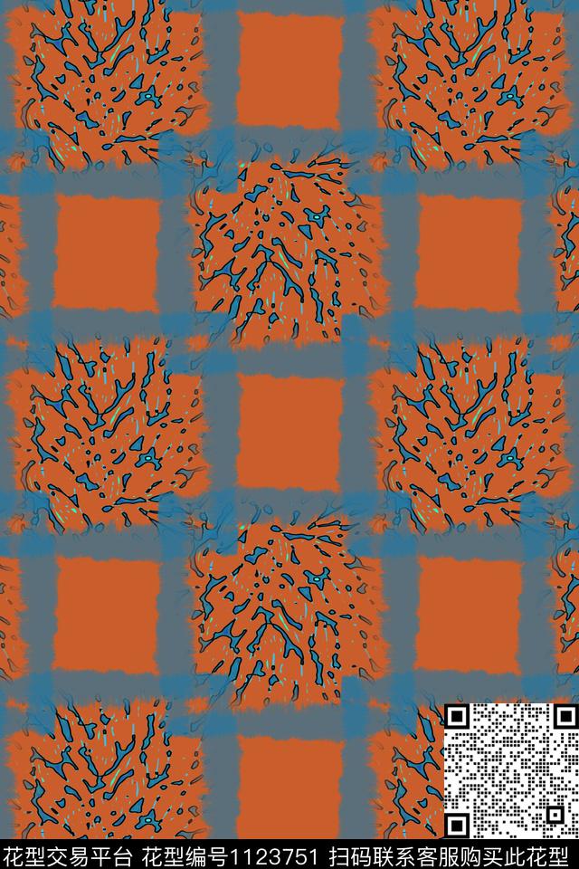 格子图案格子混搭抽象传统印花华亿平台下载（图片编号: 1123751） - 瓦栏（Walan）