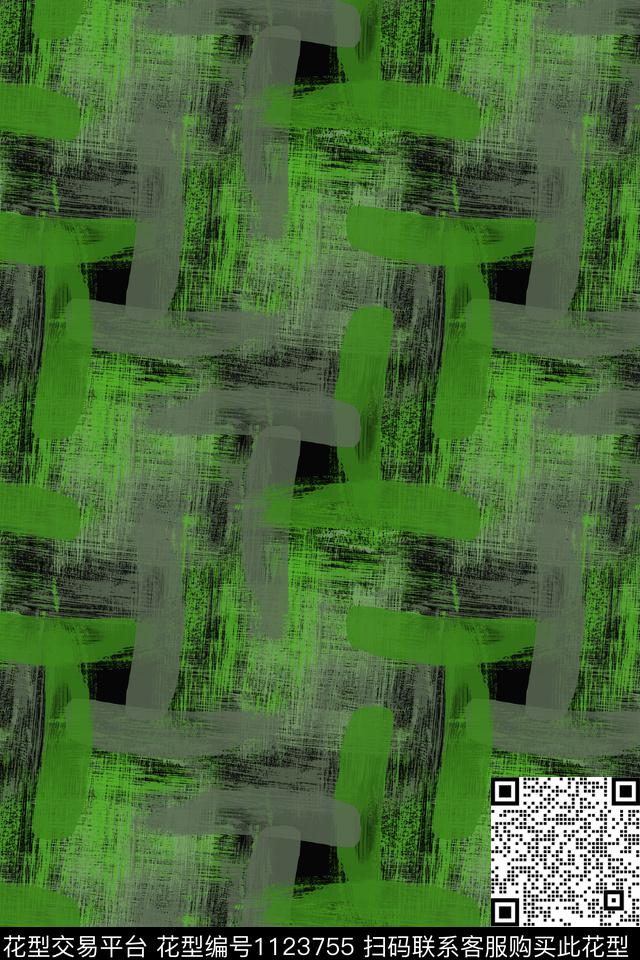 几何精致几何手绘线条笔触数码印花华亿平台下载（图片编号: 1123755） - 瓦栏（Walan）