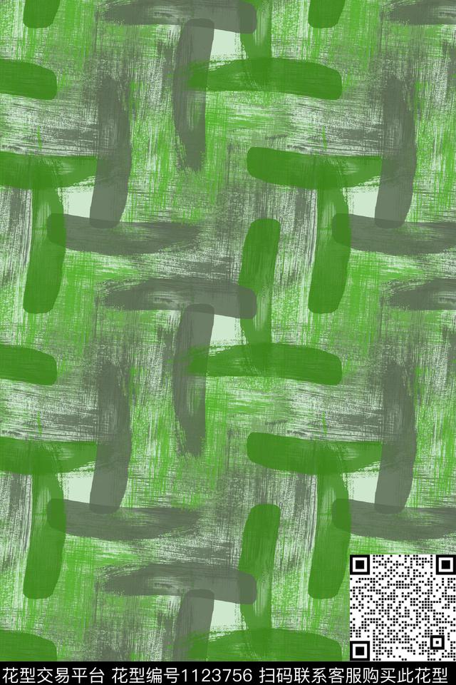 几何精致几何手绘线条笔触数码印花华亿平台下载（图片编号: 1123756） - 瓦栏（Walan）