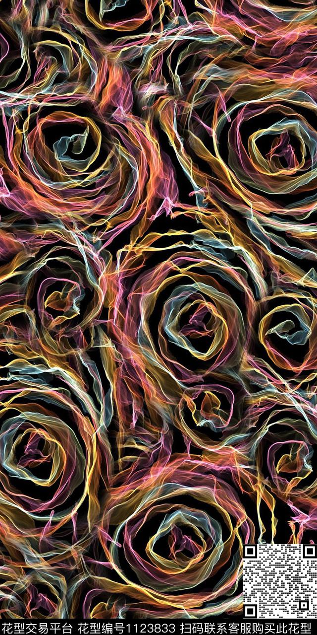 抽象数码华亿平台大牌风数码印花华亿平台下载（图片编号: 1123833） - 瓦栏（Walan）