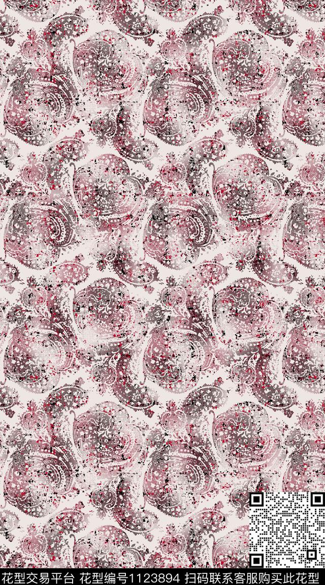 数码华亿平台花卉大牌风数码印花华亿平台下载（图片编号: 1123894） - 瓦栏（Walan）