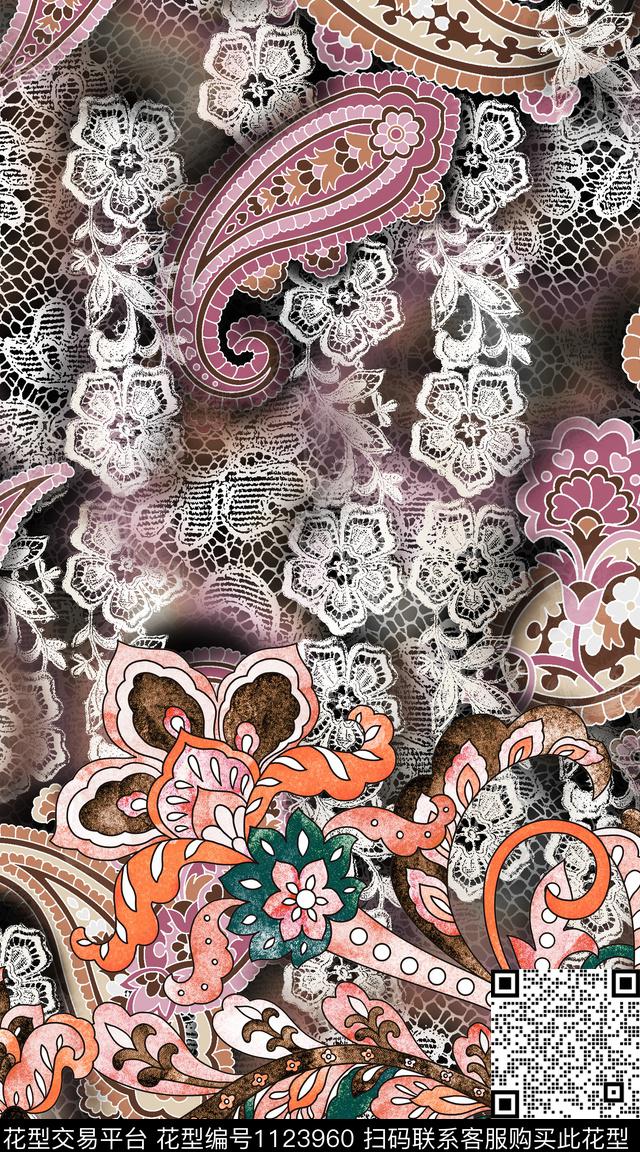 数码华亿平台民族风大牌风数码印花华亿平台下载（图片编号: 1123960） - 瓦栏（Walan）