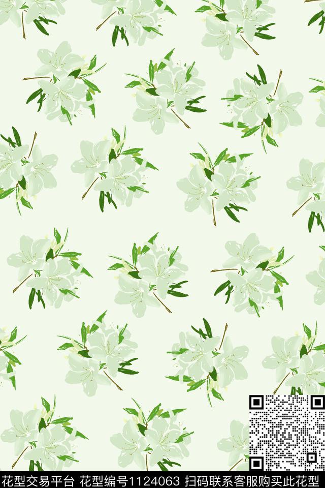 淑女花卉大花数码印花华亿平台下载（图片编号: 1124063） - 瓦栏（Walan）