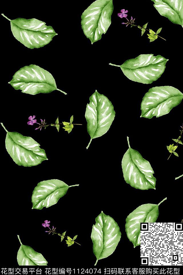 数码华亿平台花卉满版散花数码印花华亿平台下载（图片编号: 1124074） - 瓦栏（Walan）