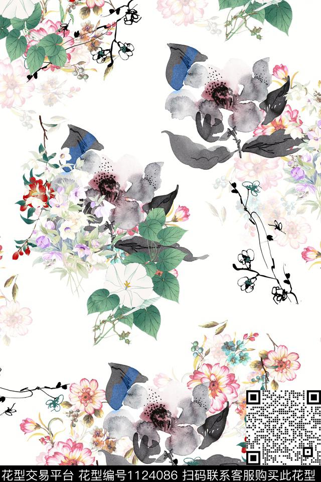 小碎花数码华亿平台满版散花数码印花华亿平台下载（图片编号: 1124086） - 瓦栏（Walan）