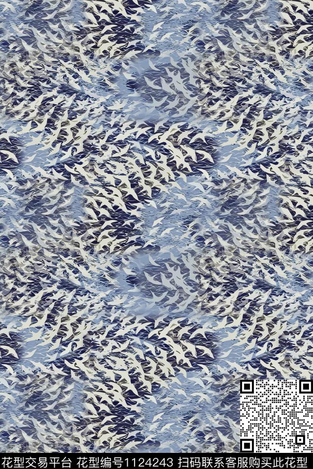 抽象肌理动物纹数码印花华亿平台下载（图片编号: 1124243） - 瓦栏（Walan）