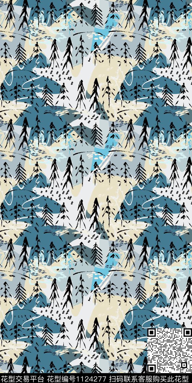 抽象数码华亿平台大牌风数码印花华亿平台下载（图片编号: 1124277） - 瓦栏（Walan）