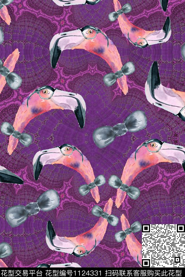 花卉清爽手绘数码印花华亿平台下载（图片编号: 1124331） - 瓦栏（Walan）