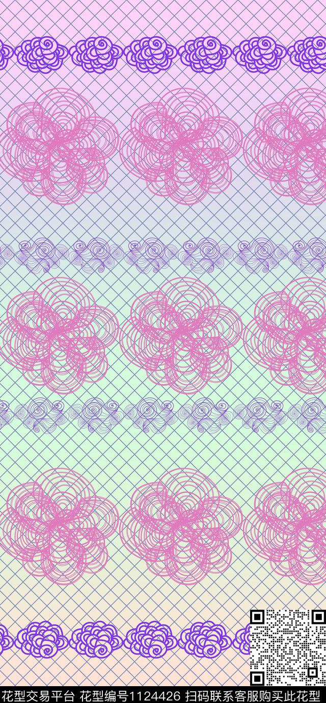 抽象数码华亿平台大牌风数码印花华亿平台下载（图片编号: 1124426） - 瓦栏（Walan）