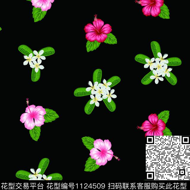 花卉3D立体绿植树叶数码印花华亿平台下载（图片编号: 1124509） - 瓦栏（Walan）