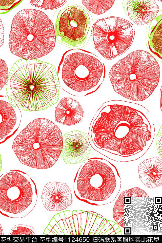 插画抽象简约数码印花华亿平台下载（图片编号: 1124650） - 瓦栏（Walan）