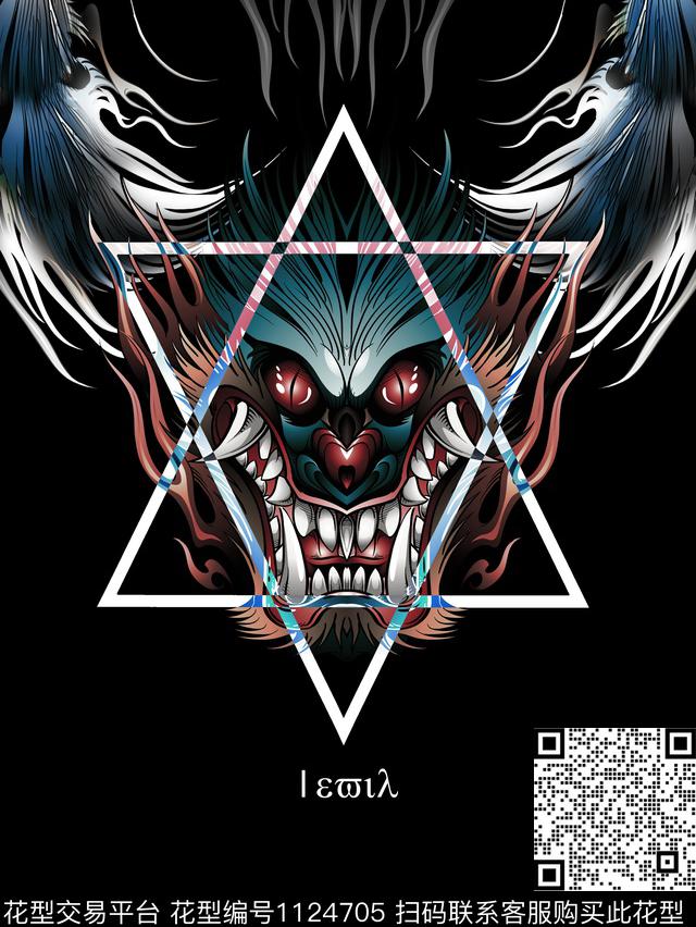 潮牌字母大牌风数码印花华亿平台下载（图片编号: 1124705） - 瓦栏（Walan）