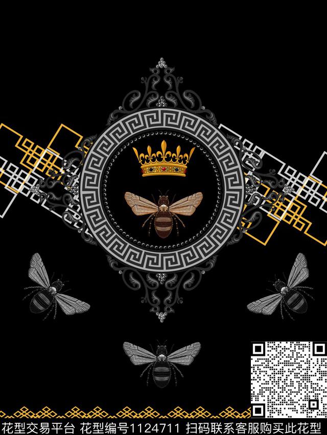 潮牌大牌风男T数码印花华亿平台下载（图片编号: 1124711） - 瓦栏（Walan）