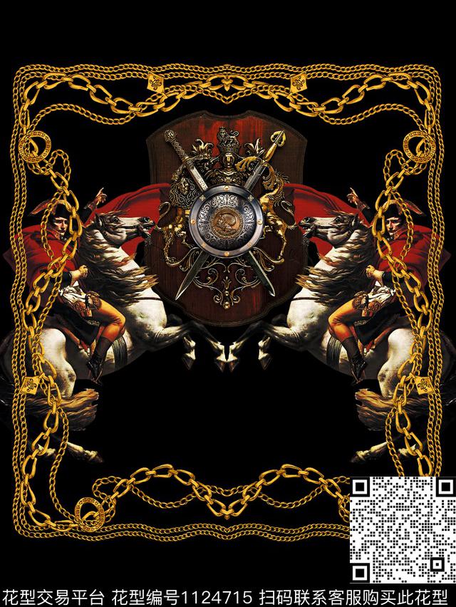 潮牌大牌风骑士数码印花华亿平台下载（图片编号: 1124715） - 瓦栏（Walan）