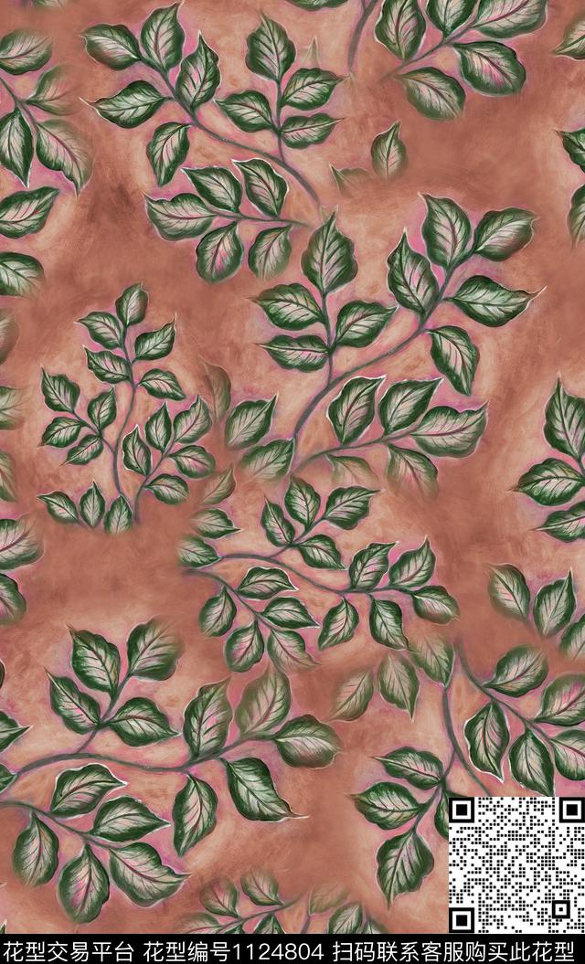 女装树植物数码印花华亿平台下载（图片编号: 1124804） - 瓦栏（Walan）