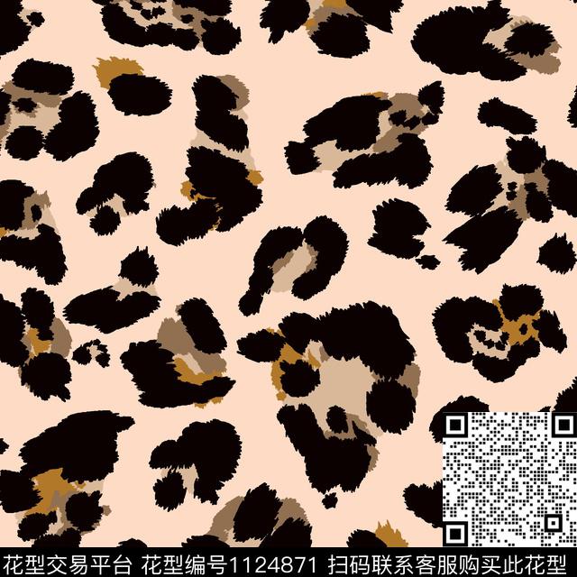 动物豹纹大牌风传统印花华亿平台下载（图片编号: 1124871） - 瓦栏（Walan）