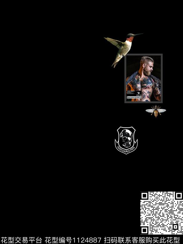 数码华亿平台男装动物数码印花华亿平台下载（图片编号: 1124887） - 瓦栏（Walan）