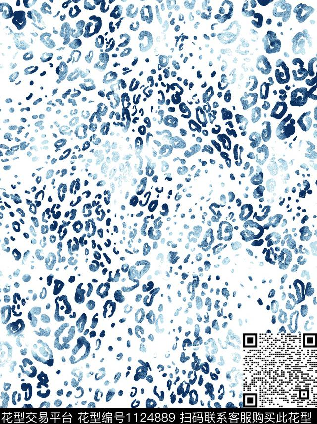 渐变动物纹豹纹传统印花华亿平台下载（图片编号: 1124889） - 瓦栏（Walan）