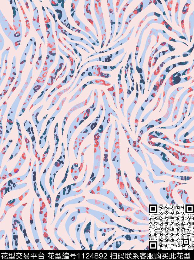渐变动物纹中国风传统印花华亿平台下载（图片编号: 1124892） - 瓦栏（Walan）