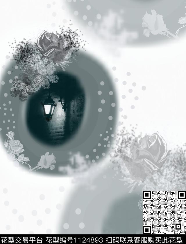 混合拼接几何抽象数码印花华亿平台下载（图片编号: 1124893） - 瓦栏（Walan）